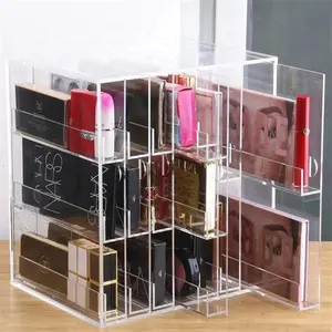 Strong manufacturers direct cosmetics Eyecatching Countertop Makeup Organizer Acrylic Lipstick Display Stand