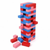 Jeux de blocs de bois empilés de 48 pièces pour adultes Défis amusants passionnants pour les couples Relations entre tous les sexes