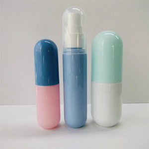 Botellas de Plástico PET de 30ml y 50ml con Forma de Cápsula para Envasado de Píldoras y Cápsulas, Botella con Bomba Dosificadora y Pulverizador - Product Image 5