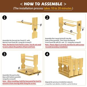 Solid Wood Sliding Pull Out Spice <b>Rack</b> Double Layer Countertop Cabinet <b>Storage</b> Organizer For Jar <b>Bottle</b> <b>Storage</b> - Product Image 5