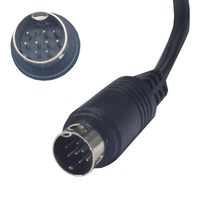 Câble adaptateur personnalisé Mini DIN 9Pin Splitter Y double Mini DIN 9Pin femelle à mâle câble d'alimentation AV s-vidéo