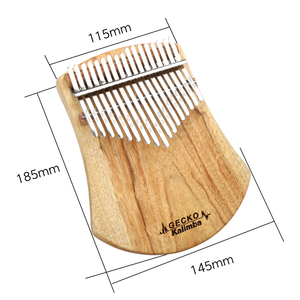 Gecko K17CAS Kalimba פסנתר אגודל 17 קלידים באיכות גבוהה עם גוון B עץ קמפור טבעי סיטונאי כלי נגינה MOQ 2 יחידות