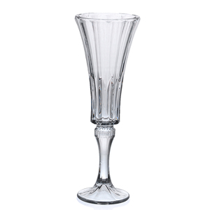 Flûte à champagne élégante en verre côtelé personnalisée, gobelet à vin vintage, coupe à pied transparente pour mariage, fête et usage quotidien - Product Image 4