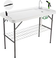 Table de filet portable en plastique compact au meilleur prix avec robinet pliable pour l'extérieur
