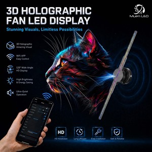 Ventilateur <span class=keywords><strong>holographique</strong></span> publicitaire LED Muen 42 cm pour la publicité en ligne, affichage 3D, vente directe usine - Product Image 1