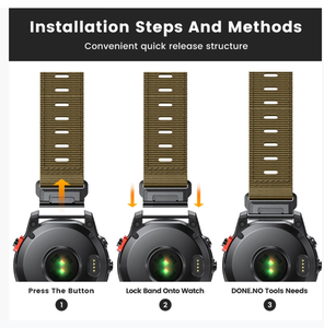 DF001 Correas de Reloj Inteligente de Lona para Hombre, Personalizadas, Resistentes, para Exteriores - Product Image 3