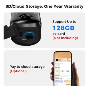 Cámara de Seguridad Inalámbrica Hiseeu HD 4MP con Batería, Almacenamiento en Tarjeta, Audio Bidireccional, Fácil Acceso Remoto para Uso Doméstico C60B Negra - Product Image 5