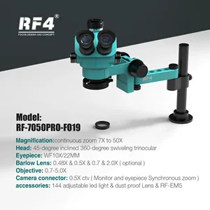 Микроскоп RF4 RF-7050pro- FO19 360 градусов вращающийся мобильный ремонтный цифровой Тринокулярный электронный микроскоп для сотового телефона - Product Image 2