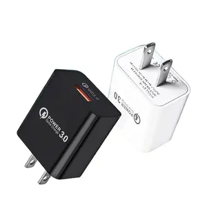 도매 높은 전력 충전기 18W USB 벽 충전기 QC 3.0 빠른 충전기 모든 휴대 전화와 호환