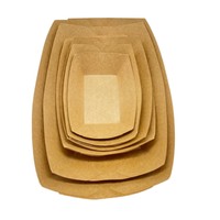 Barquette en papier kraft compostable, anti-fuite, compatible micro-ondes, emballage personnalisé avec logo