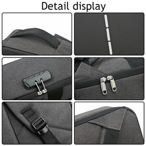 Sac à dos décontracté pour homme, imperméable, à coque rigide, tendance, pour affaires, avec port USB, en tissu Oxford, pour ordinateur portable - Product Image 6