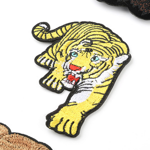 งานปักด้วยคอมพิวเตอร์, ป้ายดอกไม้, เครื่องประดับเสื้อผ้า, สัตว์, เสือ, สุนัข, สติ๊กเกอร์ติด, สติ๊กเกอร์ผ้าปัก DIY - Product Image 2