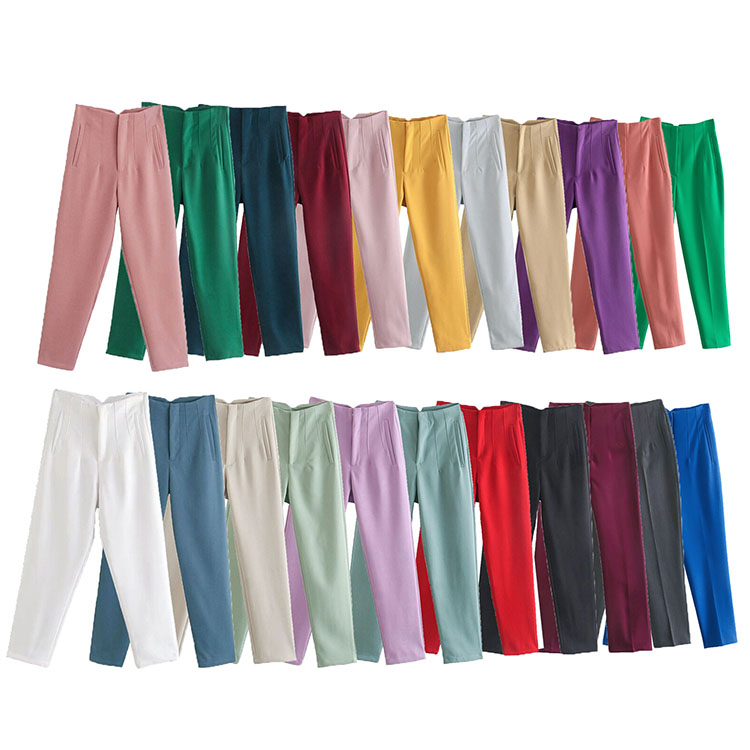 Broek Dames Zomer Nieuwe Producten Europese En Amerikaanse Stijl Retro Fashion All-Match Casual Broek Met Hoge Taille