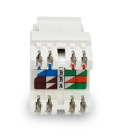 AV-DATA KIT-KJ180-6 Prise Keystone RJ45 8P8C Cat6 UTP 180 degrés