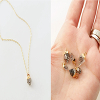 Accessoires Bijoux Bijoux en cristal de pierre naturelle Collier de pierres précieuses brutes Collier de pierres de naissance Cadeau pour son cadeau d'anniversaire
