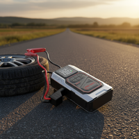 Démarreur de voiture portable 2-en-1 avec pompe à air intégrée et batterie externe – Outil d'urgence pour véhicules