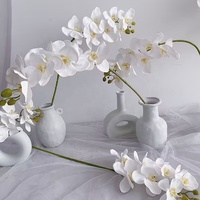 Fleur artificielle Phalaenopsis en soie à 7 têtes, toucher réel, vente en gros d'usine