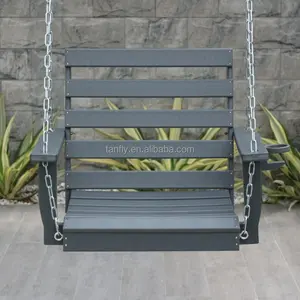 Patio Bench Hammock Hanging Swing Chair HDPE Porch Swing With Chain HDPE