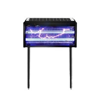 Lampe anti-moustiques solaire étanche pour patios et maisons extérieurs – Piège et repousse les moustiques et les mouches – Couvre 31-40 m²