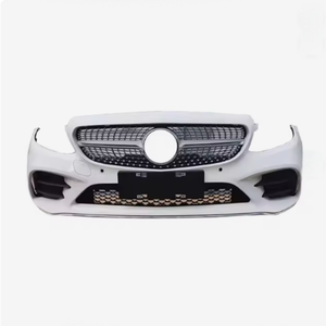 Conjunto de Parachoques Delantero Blanco para Mercedes Benz Clase C W205, Parachoques de Repuesto de Plástico con Rejilla para Reparación - Product Image 3