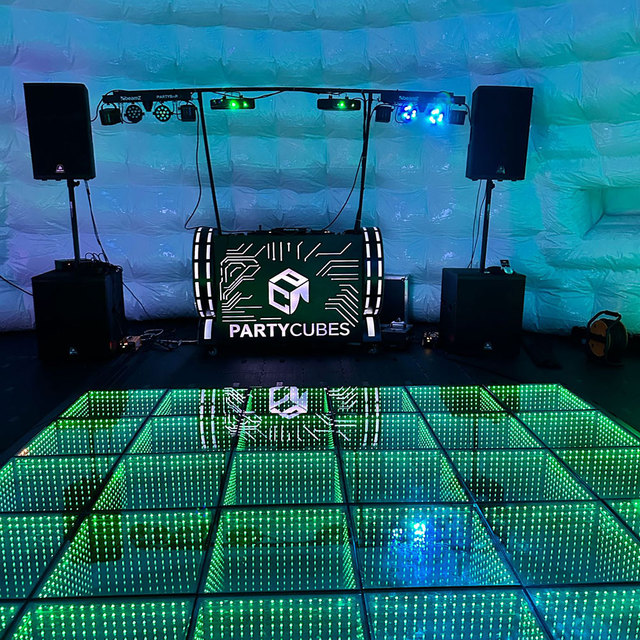 New Design DMX Abyss Effect Tempered Glass Stage Panels Wedding Party RGB Color Led Mirror 3D Infinity Interactive Dance Floor