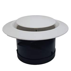 Ventilación de aire ajustable ABS Ventilación de escape de sofito redondo Ventilación de salida de <span class=keywords><strong>ventilador</strong></span> de conducto en Línea Blanca 6 pulgadas - Product Image 2