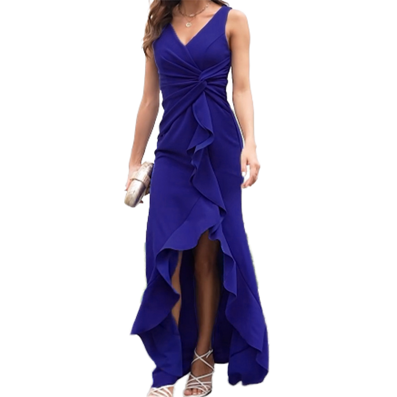 elegant printing formal evening dress sleeveless dress with split fg3739 formal elegant dress Elegant Light Blue Satin Arabic Evening Dress with Overskirt SF048 Light Blue / 16-parroquiadesanalbertomagno.com