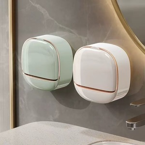 <span class=keywords><strong>Porte</strong></span>-<span class=keywords><strong>savon</strong></span> mural avec couvercle, sans perçage, étanche, avec drainage, pour salle de bain, boîte murale en plastique - Product Image 1