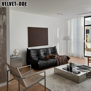 Indispensable : Chaise longue Caterpillar en tissu froissé, forme emblématique chic parisienne, idéale pour mur <span class=keywords><strong>de</strong></span> photos, inspirée du style To-go - Product Image 3