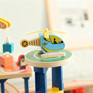 UDEAS Ensemble de petits avions de train en bois multi-scènes pour les tout-petits et les enfants de 4 à 7 ans - Product Image 6