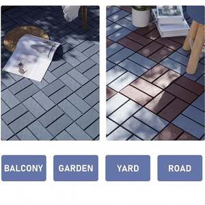 Waterproof Diy Interlocking Plastic <b>Flooring</b> Outdoor Composite Patio Yard Decking Tile - Product Image 6