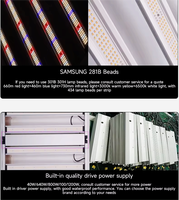 Lampu LED Pertumbuhan Tanaman Komersial Aluminium 1500W yang Dapat Diredupkan AF-FC-1500W Spektrum Penuh 10 Bloom IP54 CRI90 Garansi 5 Tahun 120 Lm/W