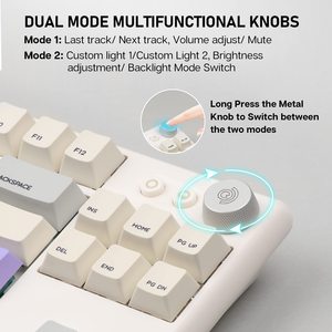 Teclado Mecánico Inalámbrico EPOMAKER <span class=keywords><strong>CIDOO</strong></span> ABM084 TKL, 2.4GHz USB, Interruptores Intercambiables en Caliente, Perilla RGB, para Juegos y Escritura, Compatible con Windows - Product Image 6