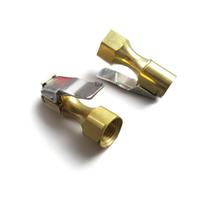Vanne de gonflage de pneu de camion en laiton à flux fermé robuste avec clip Seapeng DP-A01