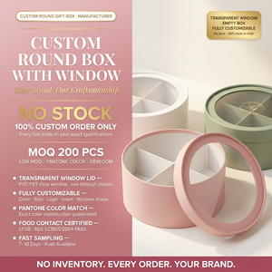 Boîte cadeau ronde <span class=keywords><strong>de</strong></span> <span class=keywords><strong>Noël</strong></span> en papier alimentaire à deux pièces (couvercle et base) avec insert, conception personnalisée - Product Image 1