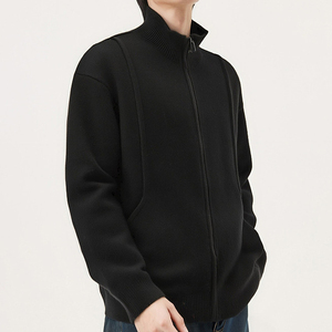 <span class=keywords><strong>Cardigan</strong></span> da Uomo con Colletto a Risvolto Segmentato, Stile <span class=keywords><strong>Cardigan</strong></span> con <span class=keywords><strong>Cerniera</strong></span> Strutturata - Product Image 3