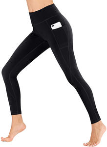 High Waist <b>Yoga</b> Leggings <b>With</b> <b>Pockets</b> For Women, Quick Dry Full Length Workout <b>Pants</b> In Multi Colors - Product Image 3