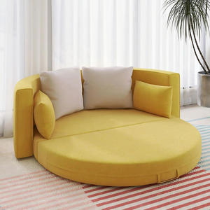 Modern Sectional Fabric <b>Sofa</b> <b>Bed</b> Set Folding in One Piece Solid Wood Legs 200kg Load Capacity for Living Room Apartment Hotel - Product Image 5
