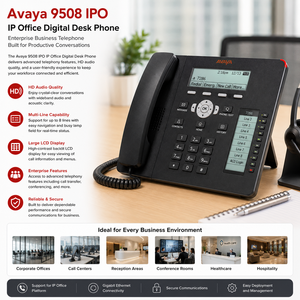 Téléphone de bureau numérique Avaya 9508 IPO IP Office, téléphone professionnel d'entreprise, écran LCD, téléphone de bureau multi-lignes - Product Image 4