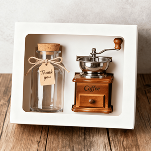 Moulin à <span class=keywords><strong>café</strong></span> rétro classique en bois massif moulin à <span class=keywords><strong>café</strong></span> à main noyau en céramique moulin à grains réglable avec lunettes - Product Image 1