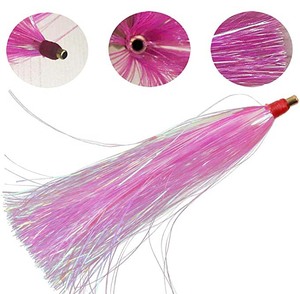 Bucktail Teasers Mylar Flash Teaser Tail Bucktail Teaser Rigs Flounder Señuelos de pesca Bait Rigs - Product Image 3