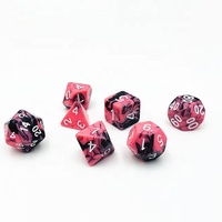 Ensemble de dés polyédriques ronds personnalisés en acrylique RPG DND de qualité supérieure pour les joueurs