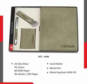 Set de Regalo Corporativo Premium con Libreta de Cuero PU, Tarjetero, Llavero y Bolígrafo Metálico, Set de Regalo Ejecutivo - Product Image 2