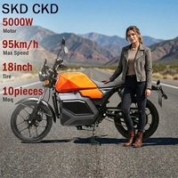 Meilleure moto électrique cruiser 5000W avec batterie interchangeable pour adultes, haute vitesse, 95 km/h, homologuée pour la route, OEM