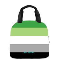 Aroace Sac à lunch arc-en-ciel pour femmes et hommes, sac fourre-tout réutilisable, sacs à lunch isothermes pour le travail, le pique-nique, l'école ou les voyages
