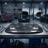 Capot en fibre de carbone style VRS pour BMW M3 M4 F80 F82, kit carrosserie avec couvercle de moteur en fibre de carbone