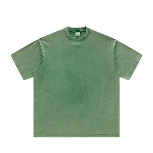 Camiseta Extra Grande Personalizada para Hombre, Color Sólido, Manga Corta, Cuello Redondo, Transpirable, de Secado Rápido, Algodón Jersey, Corte Casual - Product Image 1