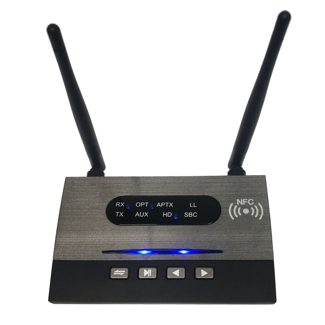 Long Range Blue Tooth Receiver Audio Adapter Wireless Transmitter AptX Low Latency NFC AUX 3.5 mm for TV PC Earphone/Speaker
