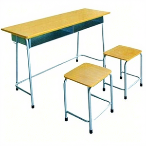 Ensemble <span class=keywords><strong>bureau</strong></span> et chaise pour étudiant, <span class=keywords><strong>bureau</strong></span> et chaise d'école avec rangement, double siège, <span class=keywords><strong>bureau</strong></span> et chaise de classe, structure métallique, mobilier scolaire - Product Image 5