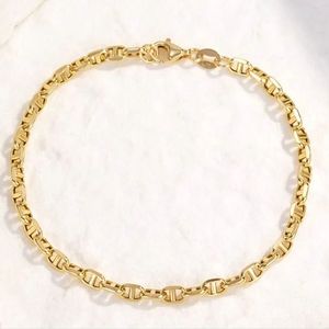 Xinfly - Brazalete de Cadena Personalizado de Oro Real de 18K para Hombre y Mujer, para Regalo, Fiesta o Boda - Product Image 2